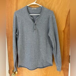 Marine Layer Gray Waffle Knit Sweater Size Medium